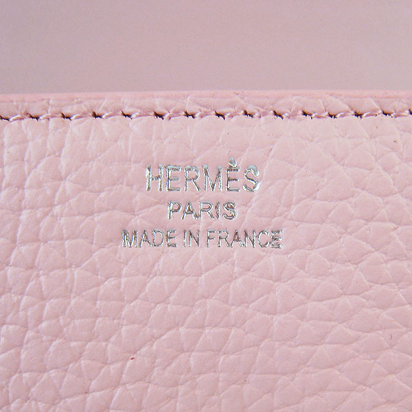 7A Hermes Oxhide Leather Message Bag Pink H017